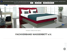 Tablet Screenshot of fachverband-wasserbett.de
